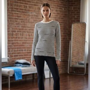 Zadig & Voltaire Cashmere Striped Black and White Women's Top Sweater knit